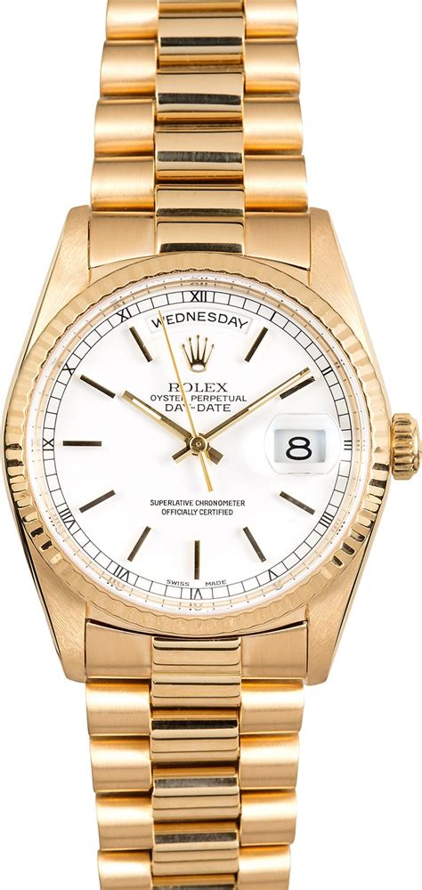 rolex day date white gold vs yellow gold|Rolex Day-Date 40mm price.